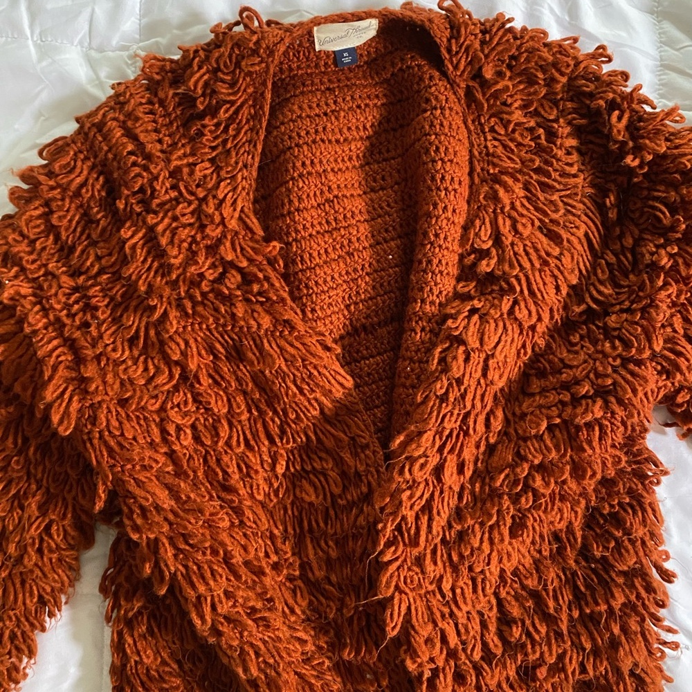 Universal Thread Rust Crochet Cardigan - Picture 2 of 3